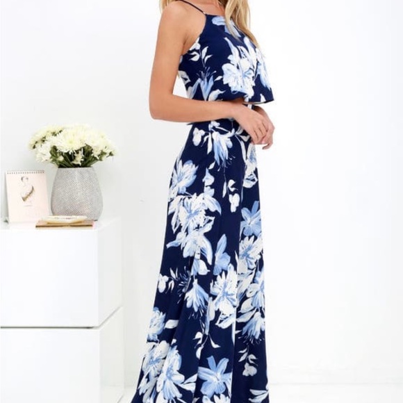 Lulu’s Two-Piece Floral Maxi Dress - Picture 2 of 6